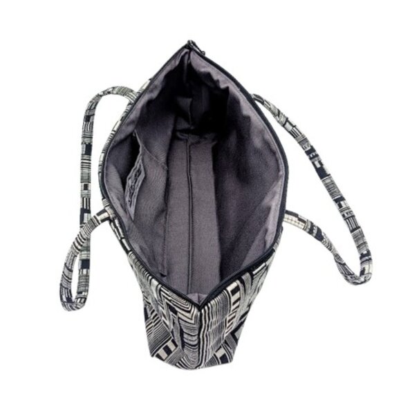 Maruca Millie Lu Optic Beat Black Hand-Sewn Fabric Bag NWOT - Picture 6 of 8
